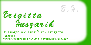 brigitta huszarik business card
